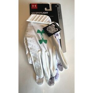 UNDER ARMOUR UA SPOTLIGHT LE Football Receivers Gloves Men's Size M 1326226-103